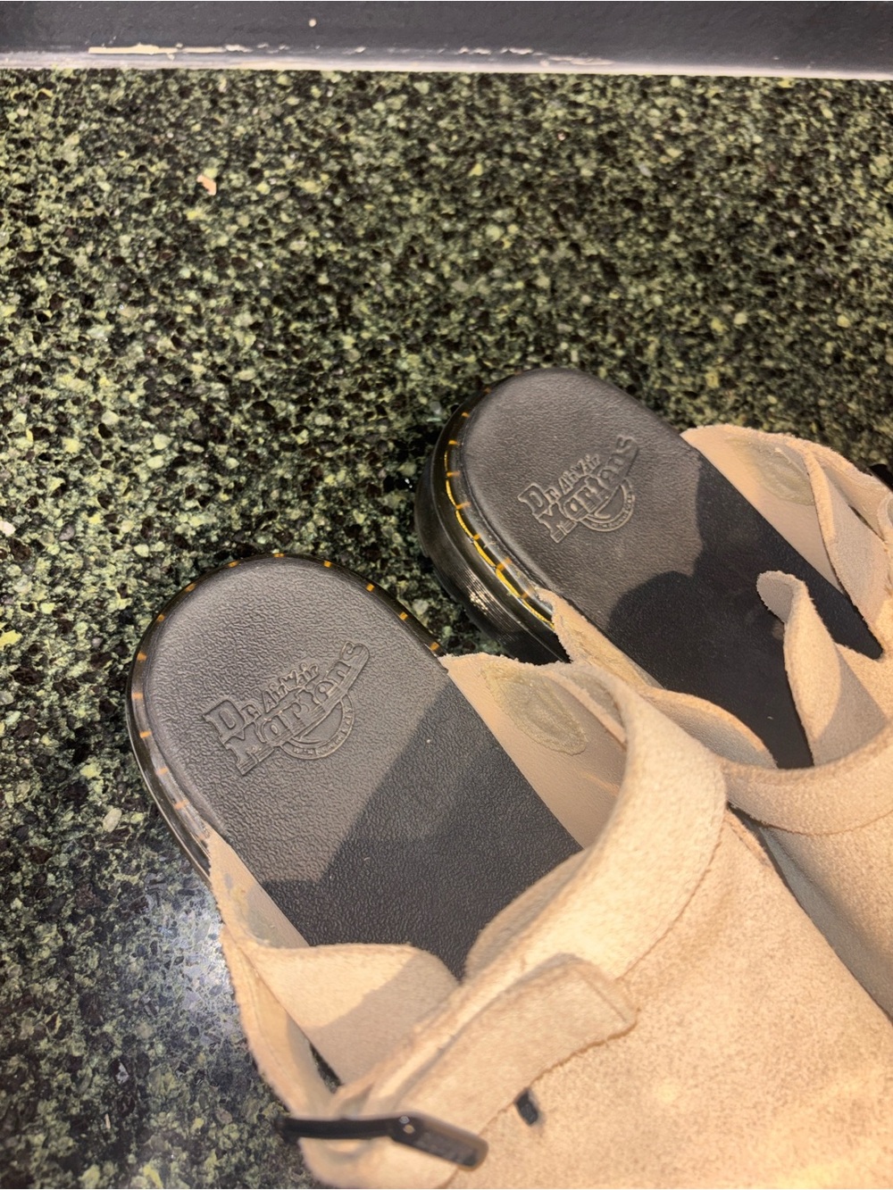 Dr. Martens Beige Suede Clogs - Picture 7 of 9